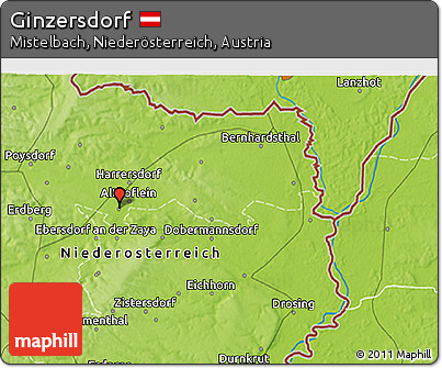 Physical 3D Map of Ginzersdorf