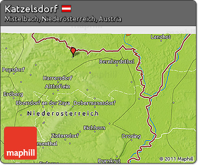 Physical 3D Map of Katzelsdorf