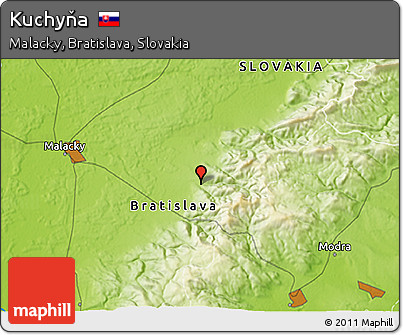 Physical 3D Map of Kuchyňa