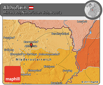 Political 3D Map of Althöflein
