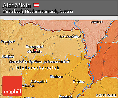 Political 3D Map of Althöflein