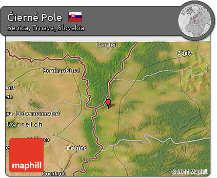 Satellite 3D Map of Čierné Pole