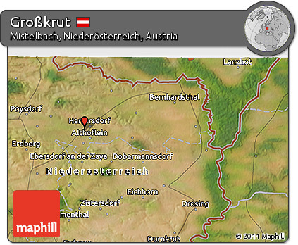 Satellite 3D Map of Großkrut