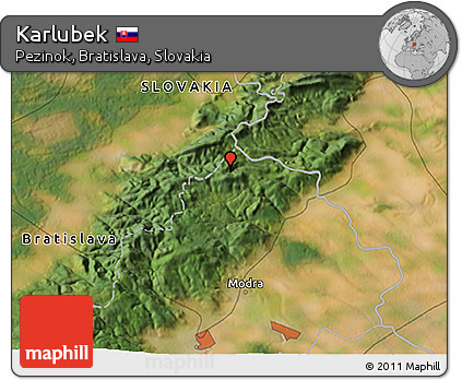 Satellite 3D Map of Karlubek