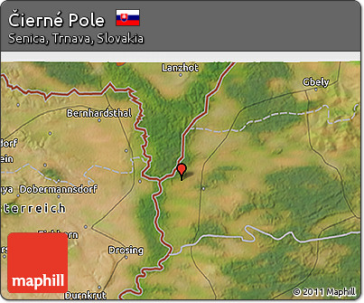 Satellite 3D Map of Čierné Pole