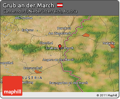 Satellite 3D Map of Grub An Der March
