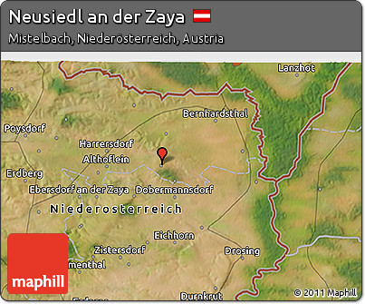 Satellite 3D Map of Neusiedl An Der Zaya