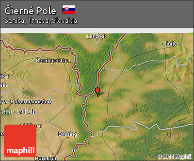 Satellite 3D Map of Čierné Pole