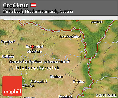 Satellite 3D Map of Großkrut