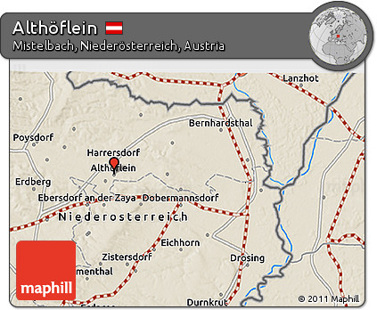 Shaded Relief 3D Map of Althöflein