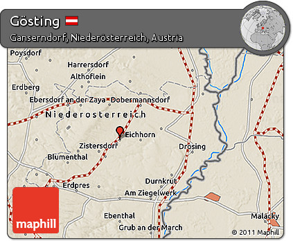 Shaded Relief 3D Map of Gösting