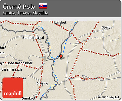Shaded Relief 3D Map of Čierné Pole