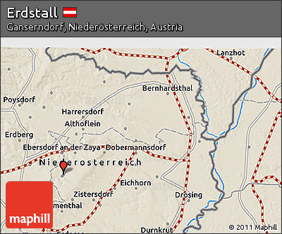 Shaded Relief 3D Map of Erdstall
