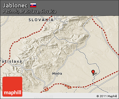 Shaded Relief 3D Map of Jablonec