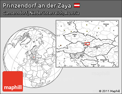 Blank Location Map of Prinzendorf An Der Zaya