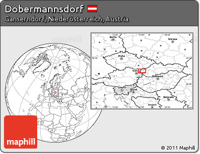 Blank Location Map of Dobermannsdorf