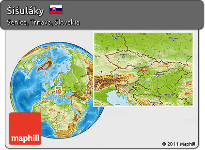 Physical Location Map of Šišuláky