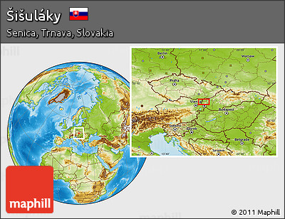 Physical Location Map of Šišuláky