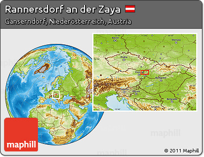 Physical Location Map of Rannersdorf An Der Zaya