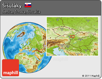Physical Location Map of Šišuláky