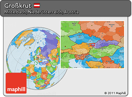 Political Location Map of Großkrut