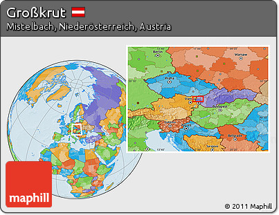 Political Location Map of Großkrut