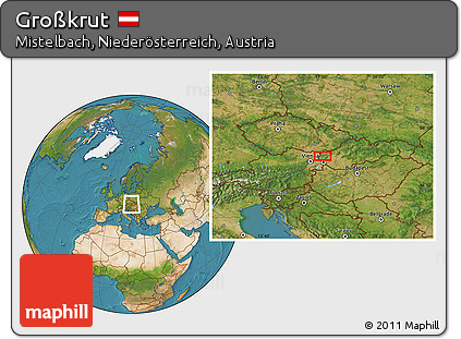 Satellite Location Map of Großkrut