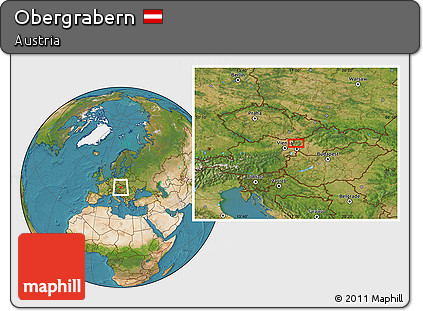Satellite Location Map of Obergrabern