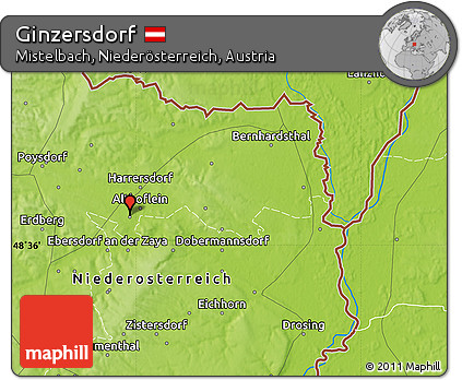 Physical Map of Ginzersdorf