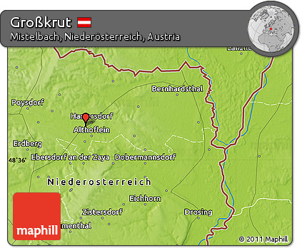 Physical Map of Großkrut