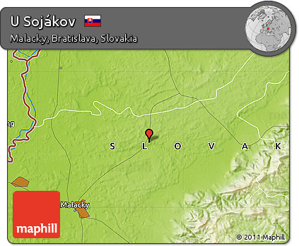 Physical Map of U Sojákov