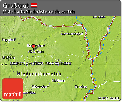 Physical Map of Großkrut