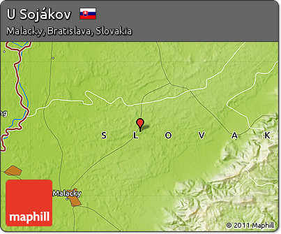 Physical Map of U Sojákov