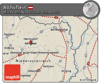 Shaded Relief Map of Althöflein