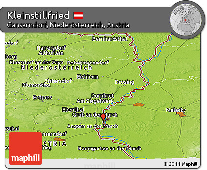 Physical Panoramic Map of Kleinstillfried