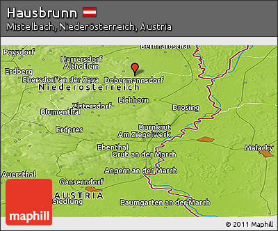 Physical Panoramic Map of Hausbrunn