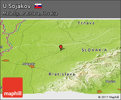 Physical Panoramic Map of U Sojákov