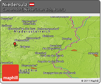 Physical Panoramic Map of Niedersulz