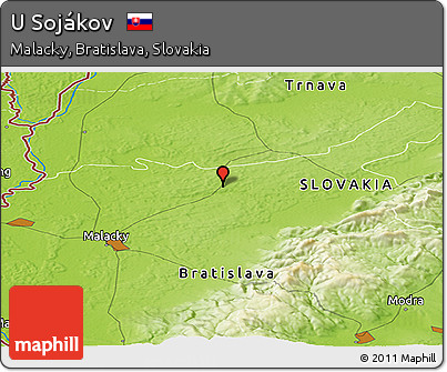 Physical Panoramic Map of U Sojákov