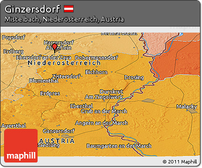 Political Panoramic Map of Ginzersdorf