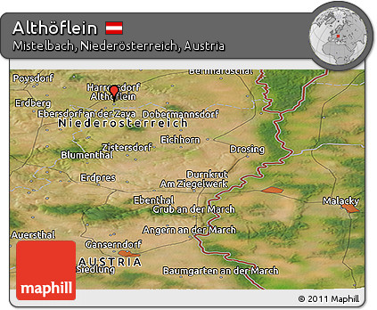 Satellite Panoramic Map of Althöflein