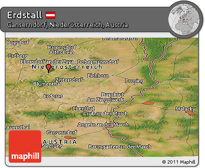 Satellite Panoramic Map of Erdstall