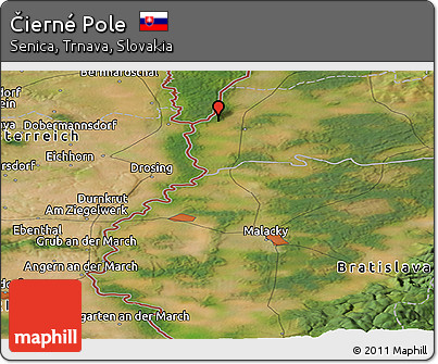 Satellite Panoramic Map of Čierné Pole