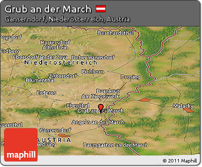 Satellite Panoramic Map of Grub An Der March