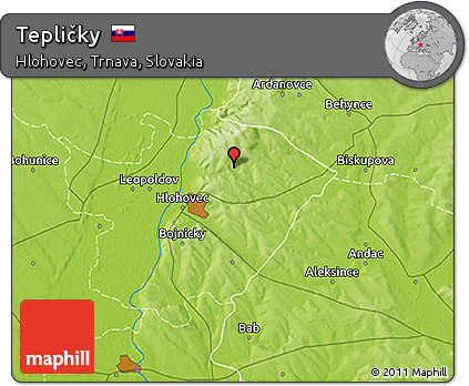 Physical 3D Map of Tepličky