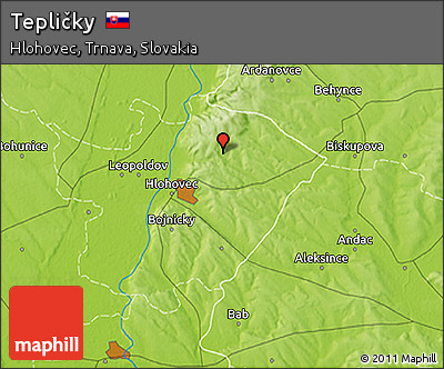 Physical 3D Map of Tepličky