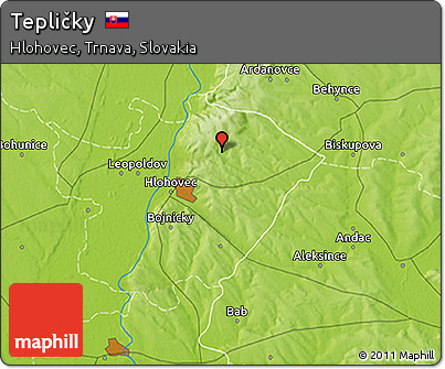 Physical 3D Map of Tepličky