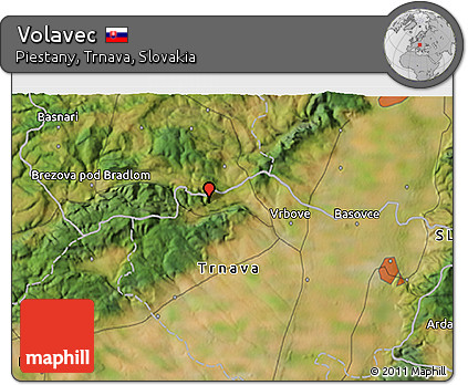 Satellite 3D Map of Volavec
