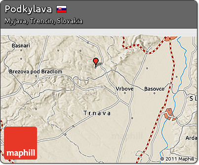Shaded Relief 3D Map of Podkylava