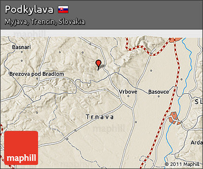 Shaded Relief 3D Map of Podkylava